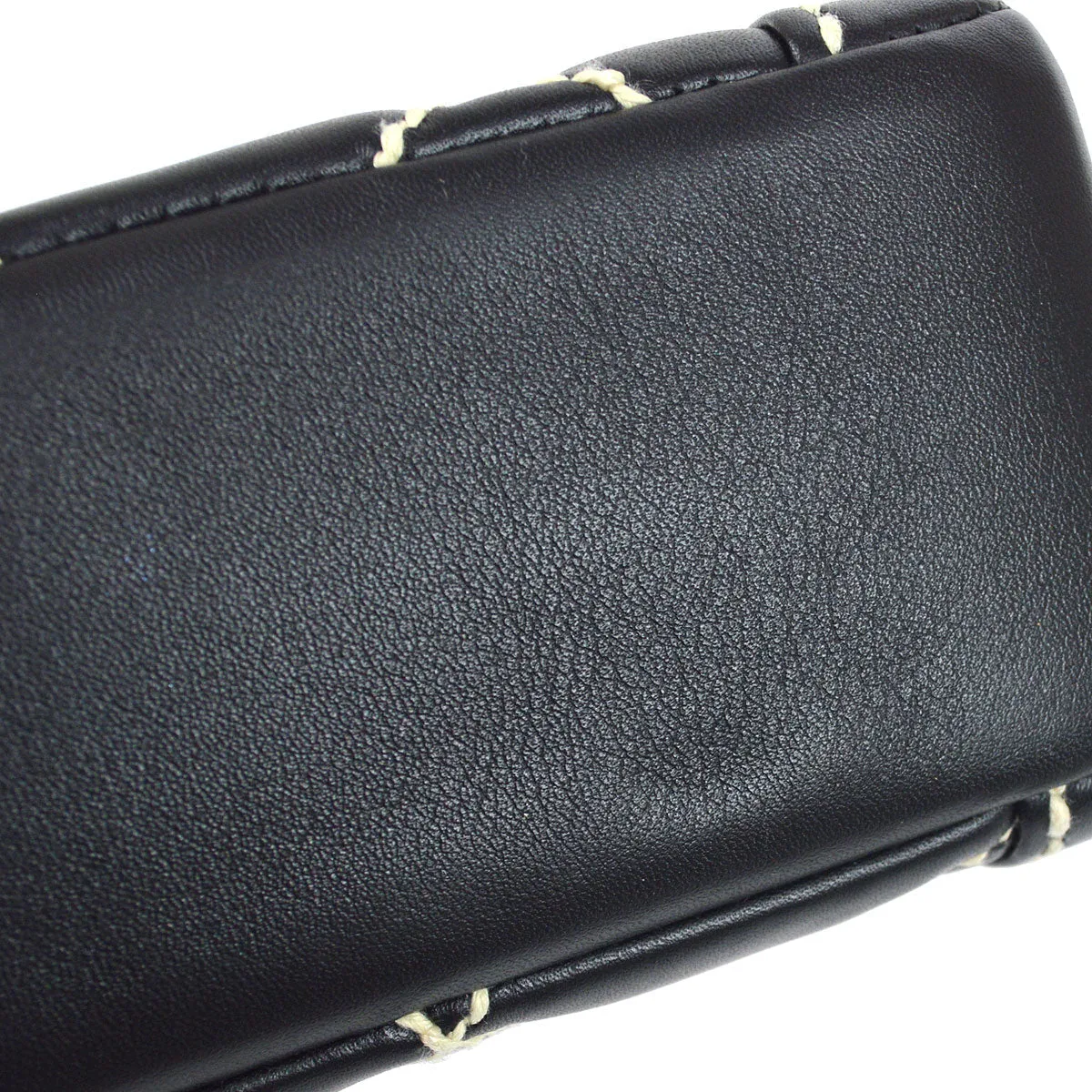CHANEL 2004-2005 Black Calfskin Wild Stitch Handbag 75387