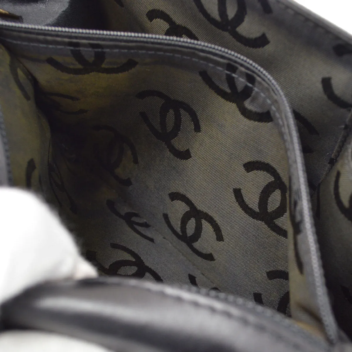 CHANEL 2004-2005 Black Calfskin Wild Stitch Handbag 75387