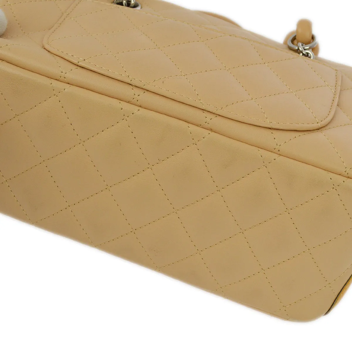 Chanel Beige Calfskin Cambon Ligne Handbag