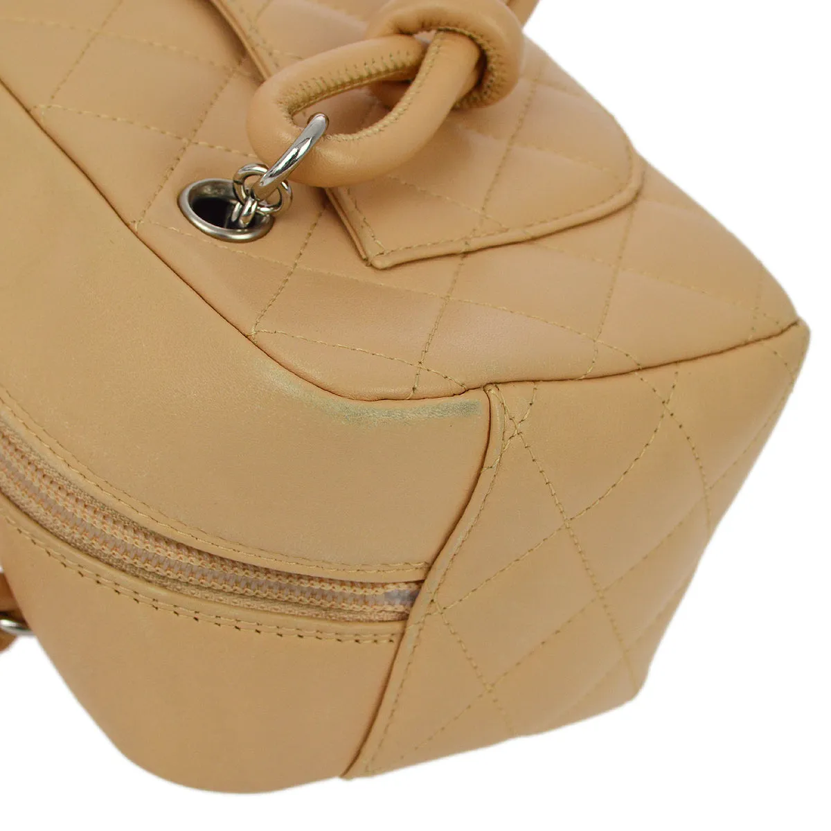 Chanel Beige Calfskin Cambon Ligne Handbag