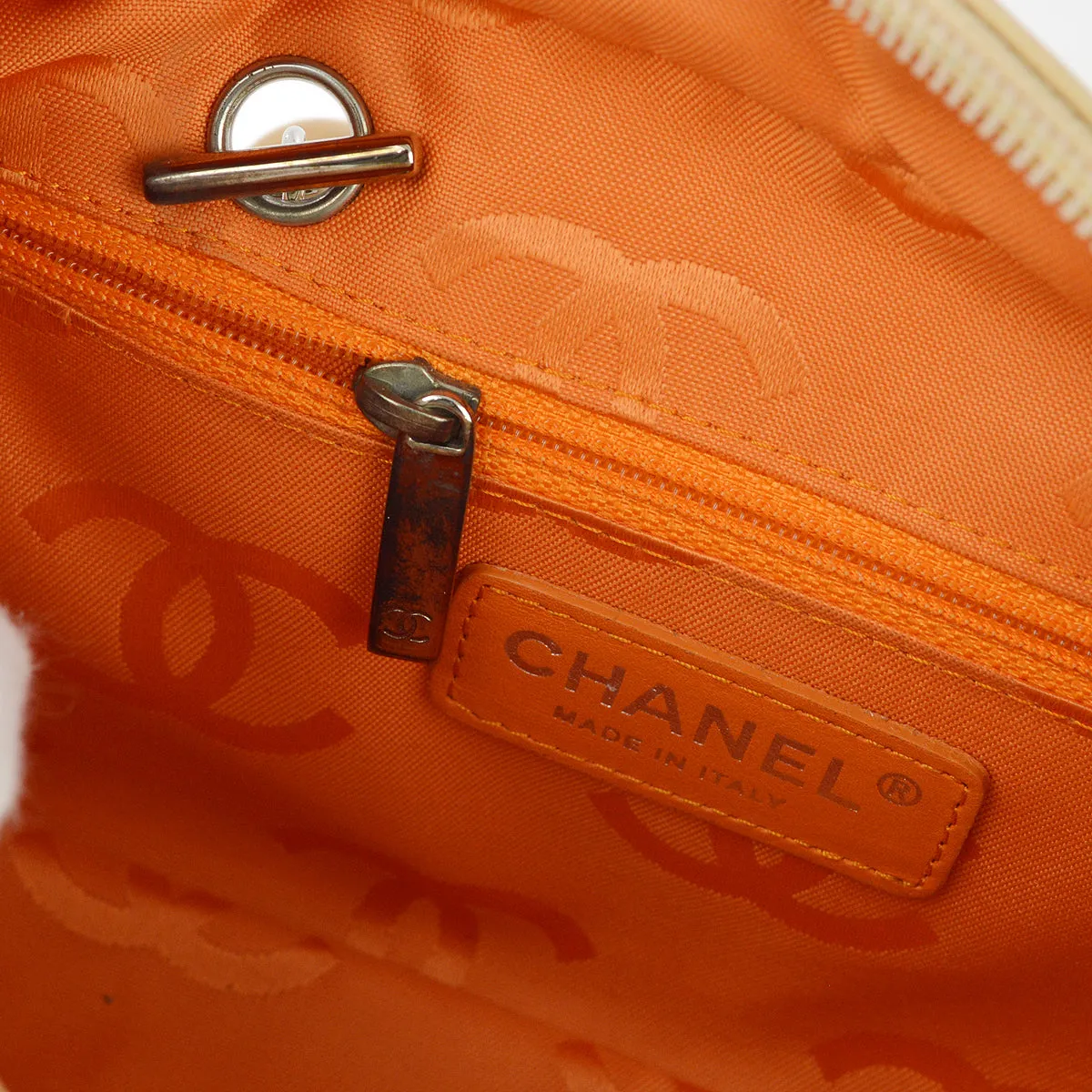 Chanel Beige Calfskin Cambon Ligne Handbag
