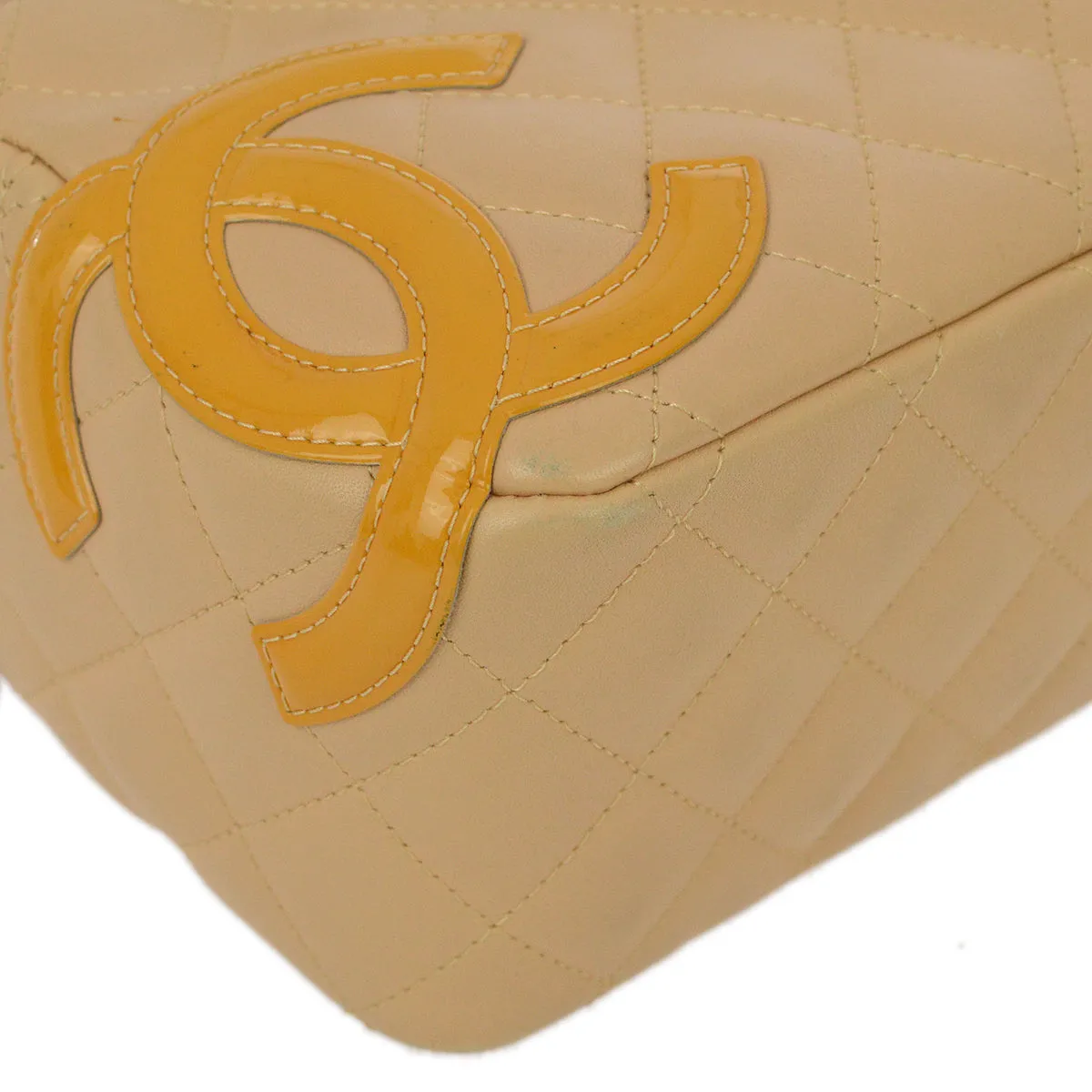 Chanel Beige Calfskin Cambon Ligne Handbag