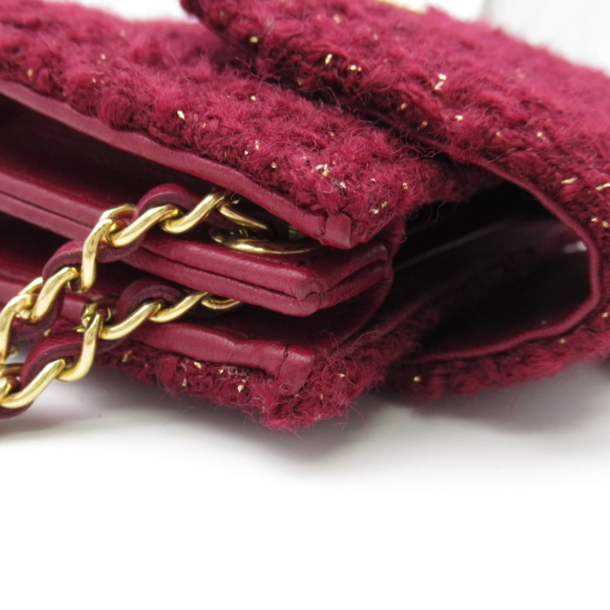 CHANEL Chain pochette Red Lambskin (sheep leather)