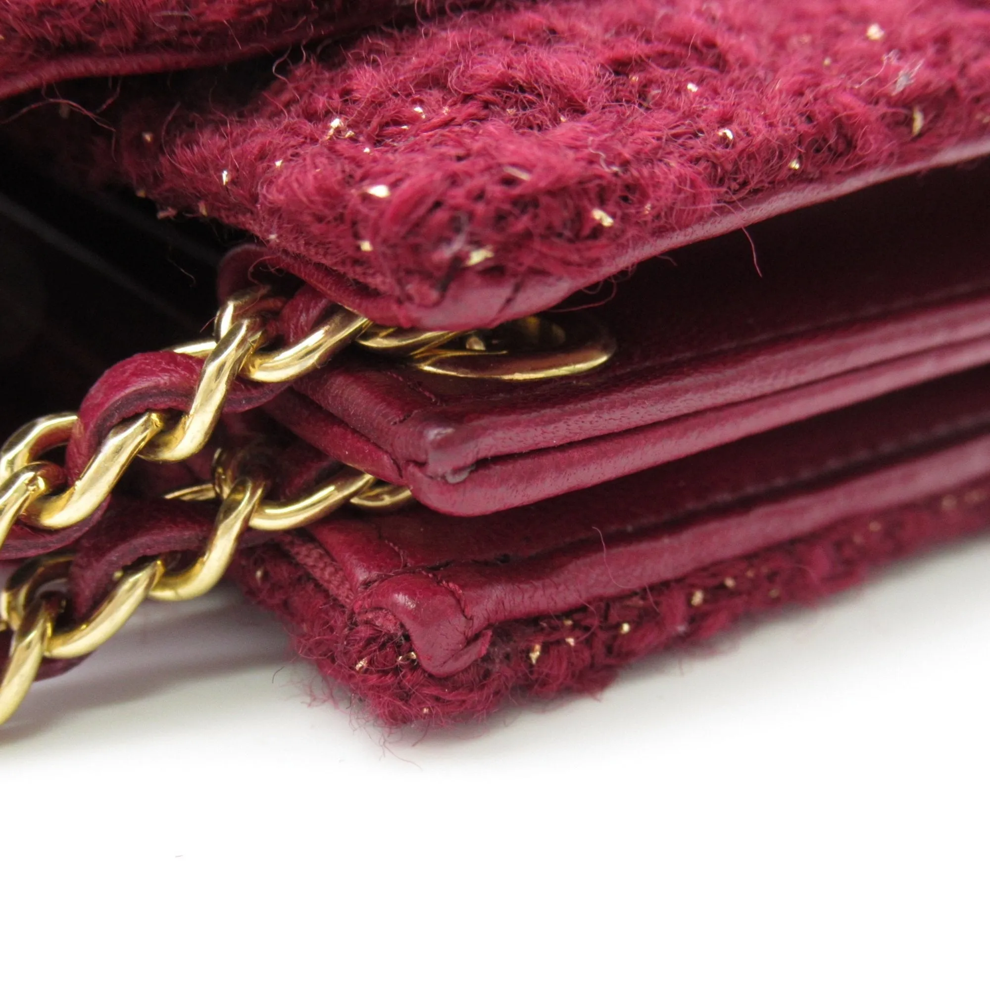 CHANEL Chain pochette Red Lambskin (sheep leather)