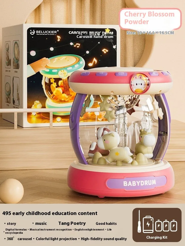 Children's Musical Hand Drum | Interactive Early Education Toy with Lights & Music