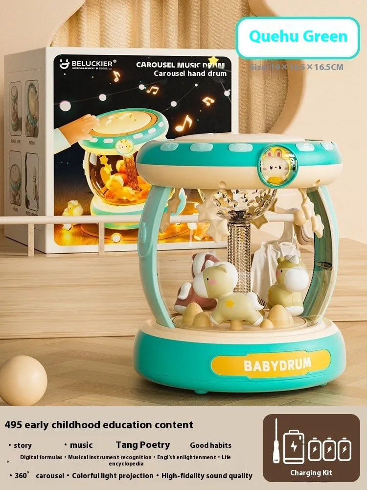Children's Musical Hand Drum | Interactive Early Education Toy with Lights & Music