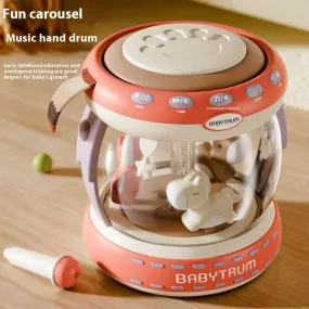Children's Musical Hand Drum | Interactive Early Education Toy with Lights & Music