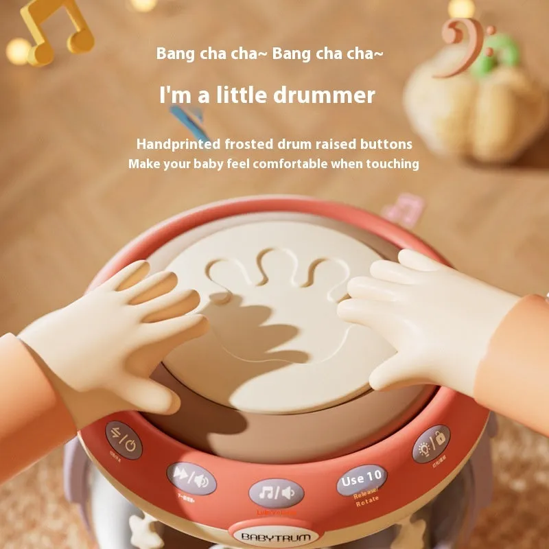 Children's Musical Hand Drum | Interactive Early Education Toy with Lights & Music