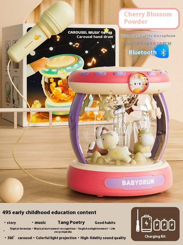 Children's Musical Hand Drum | Interactive Early Education Toy with Lights & Music