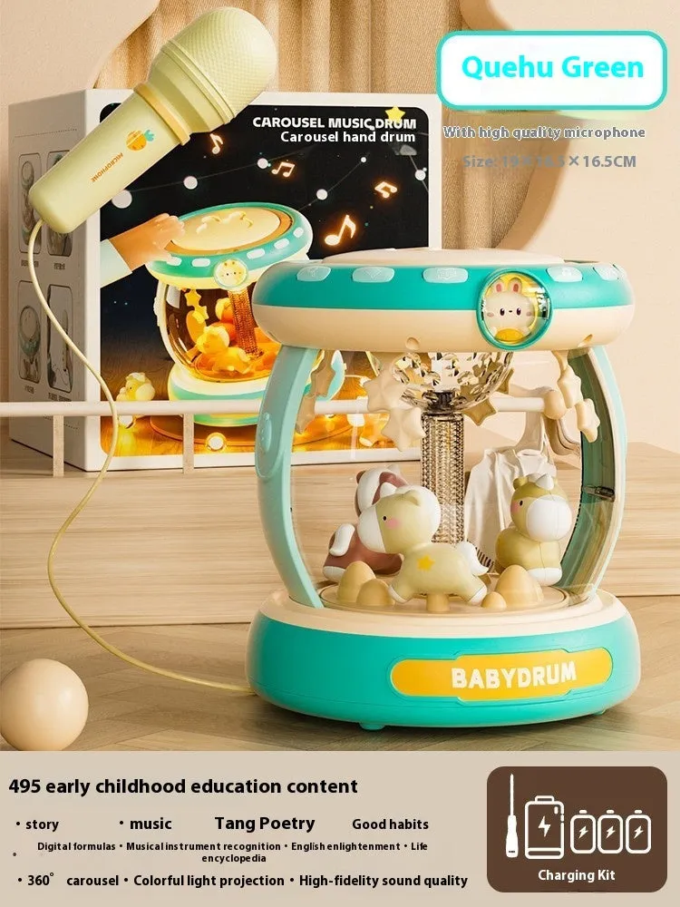 Children's Musical Hand Drum | Interactive Early Education Toy with Lights & Music