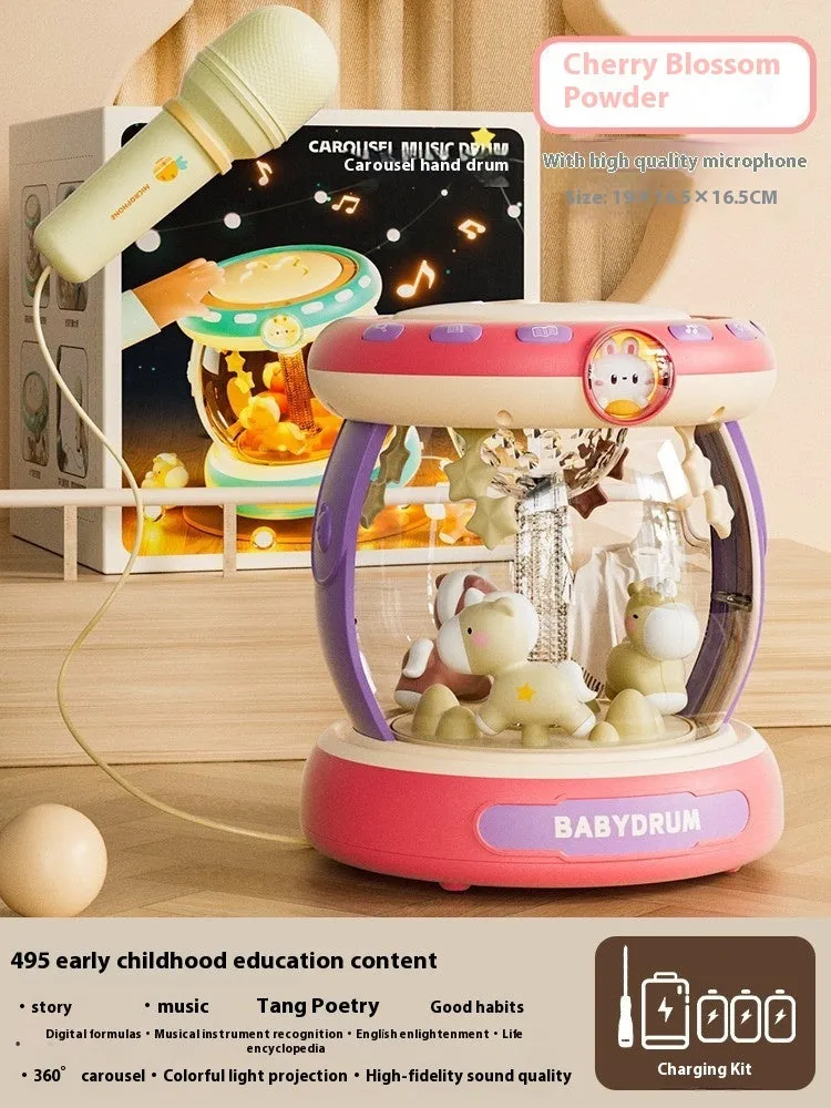 Children's Musical Hand Drum | Interactive Early Education Toy with Lights & Music