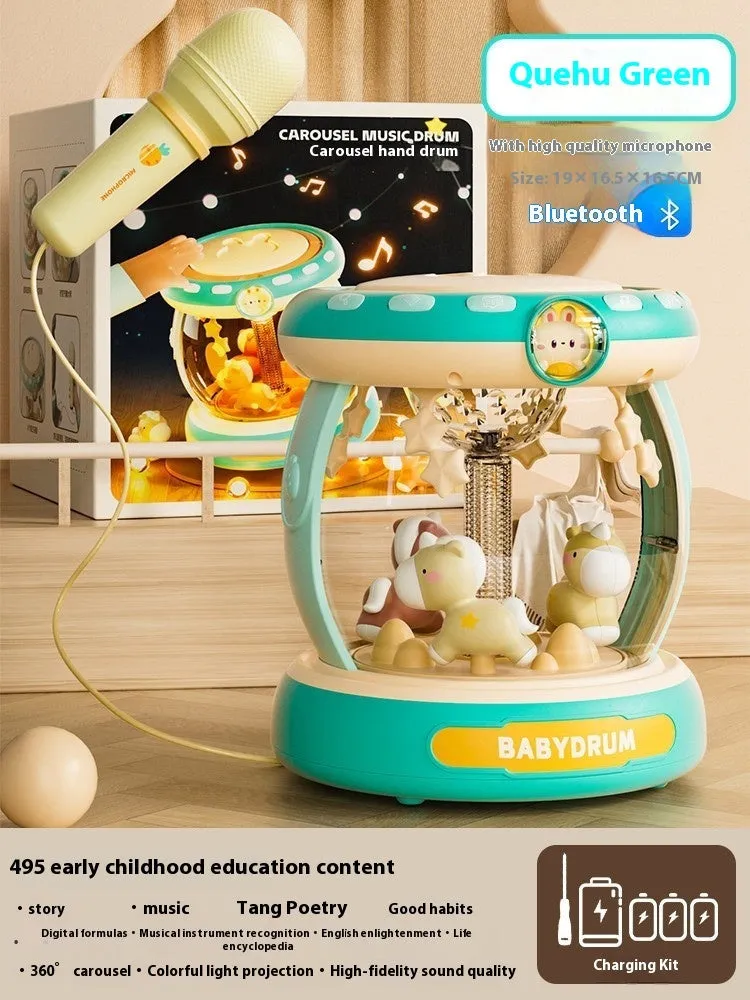 Children's Musical Hand Drum | Interactive Early Education Toy with Lights & Music