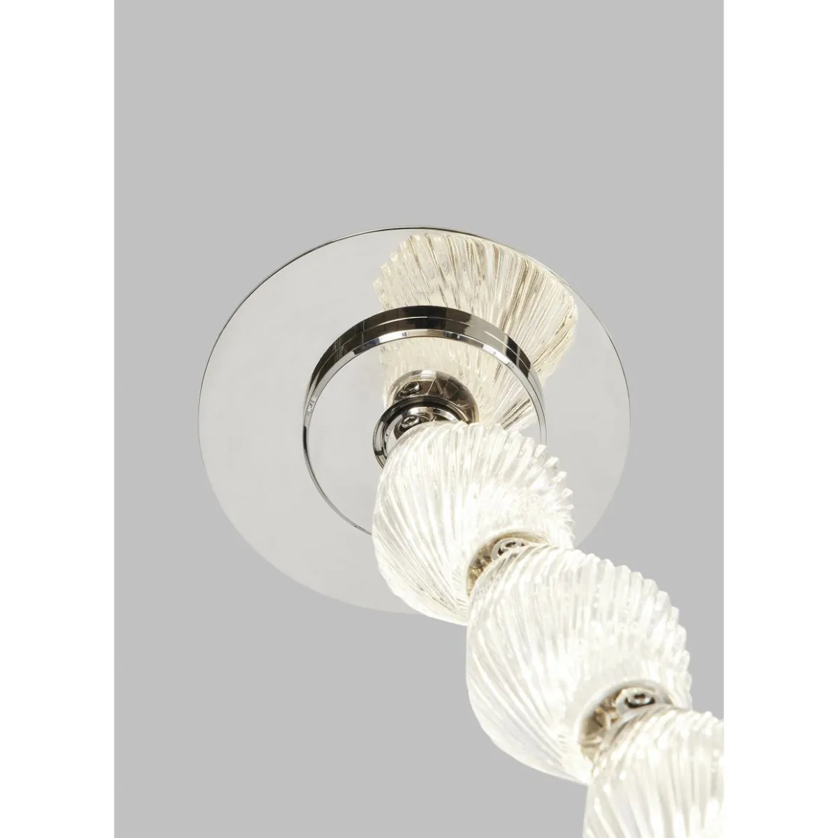 Collier 48 LED Pendant Light with Surface Canopy 3000K 120-277V Polished Nickel Finish
