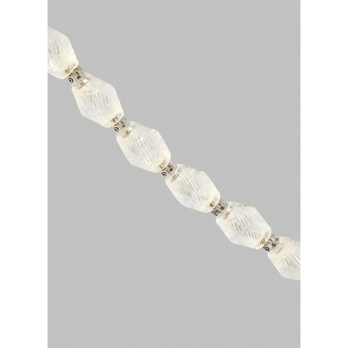Collier 48 LED Pendant Light with Surface Canopy 3000K 120-277V Polished Nickel Finish