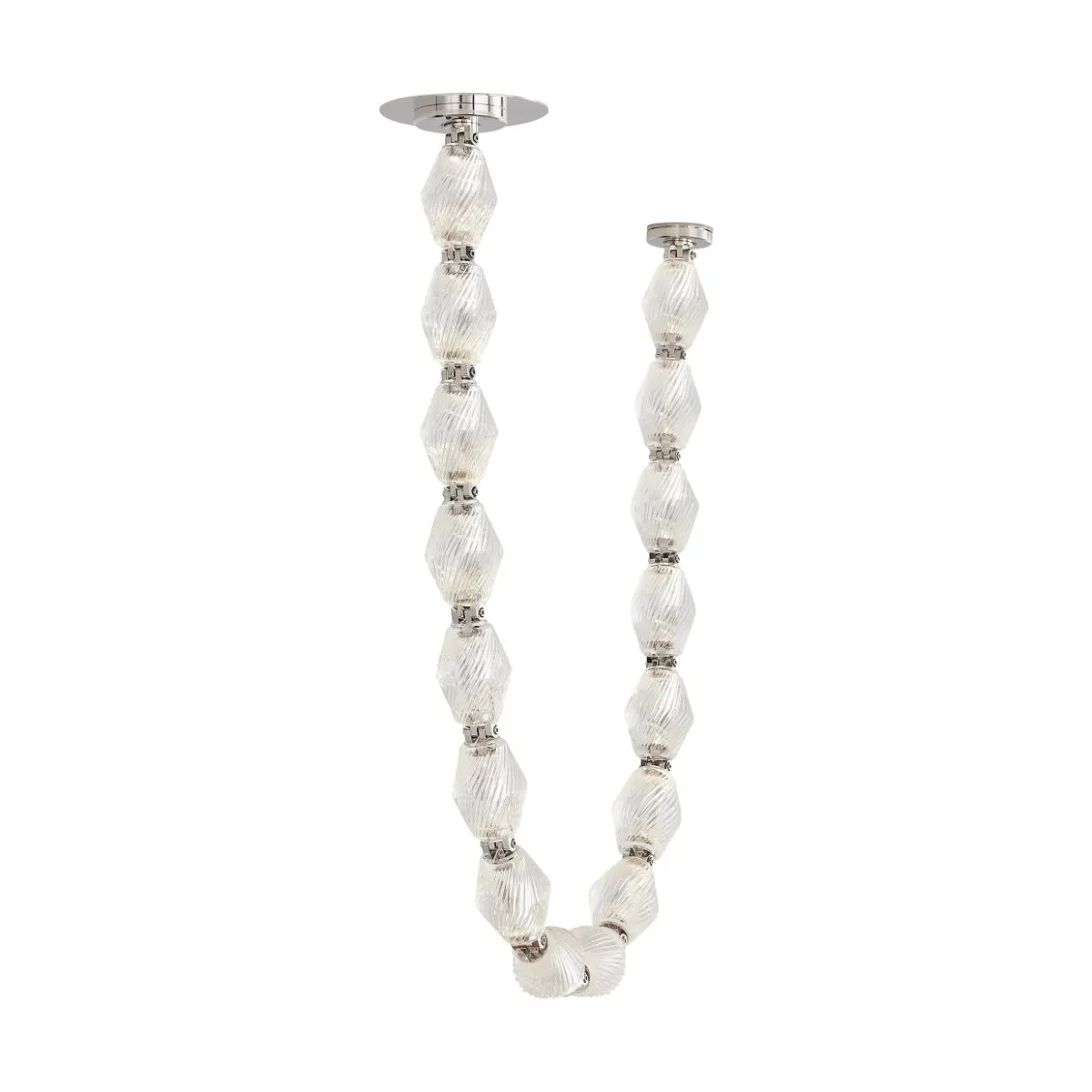 Collier 48 LED Pendant Light with Surface Canopy 3000K 120-277V Polished Nickel Finish