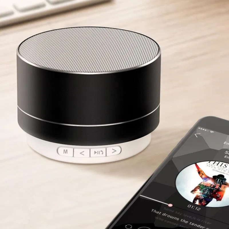 Compact Steel Gun Mini Bluetooth Speaker - Powerful Portable Subwoofer with Wireless Audio and Hands-Free Calling