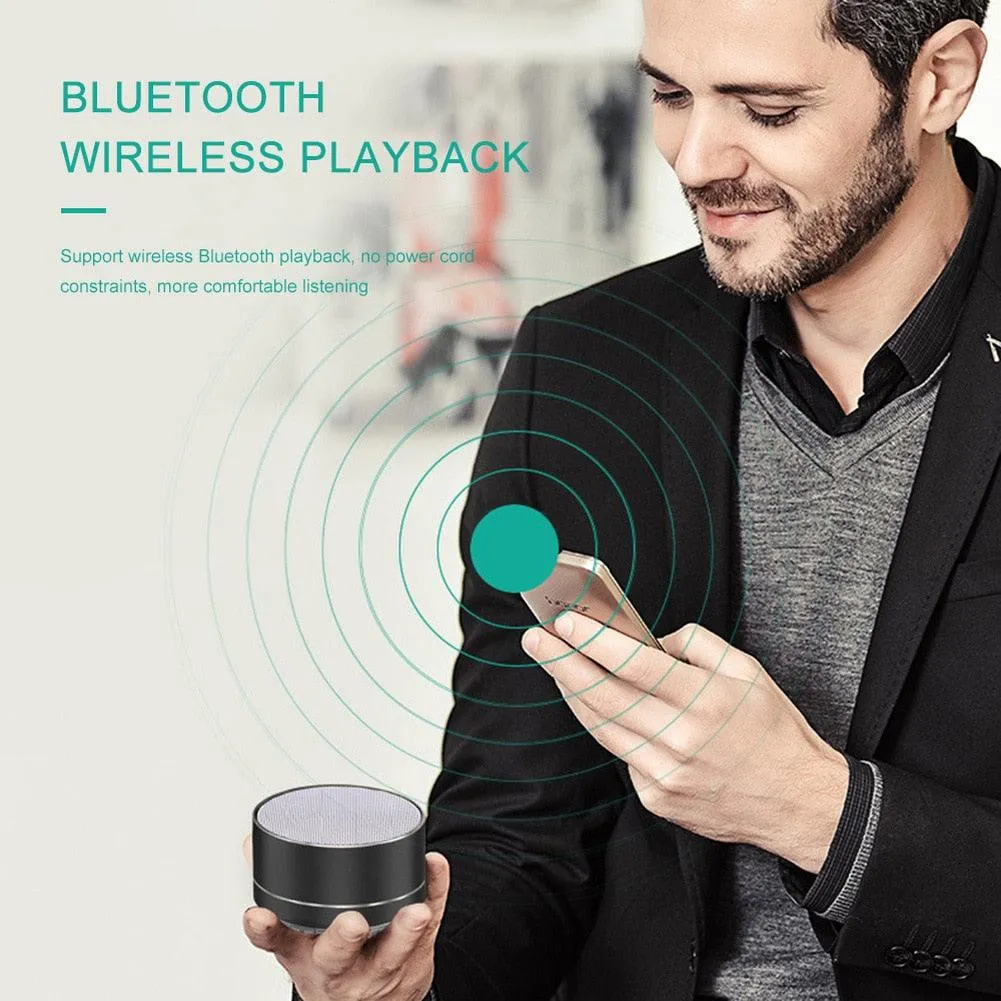 Compact Steel Gun Mini Bluetooth Speaker - Powerful Portable Subwoofer with Wireless Audio and Hands-Free Calling