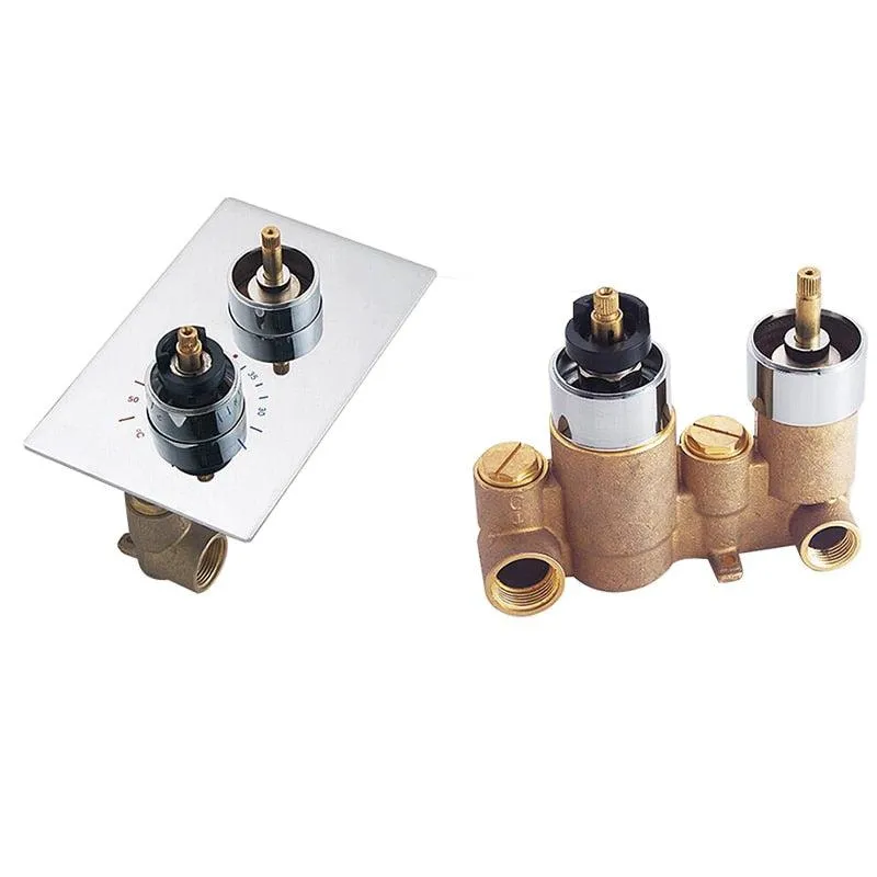 Concealed Thermostatic Shower Faucet Mixing Valve Wall Mount Valve