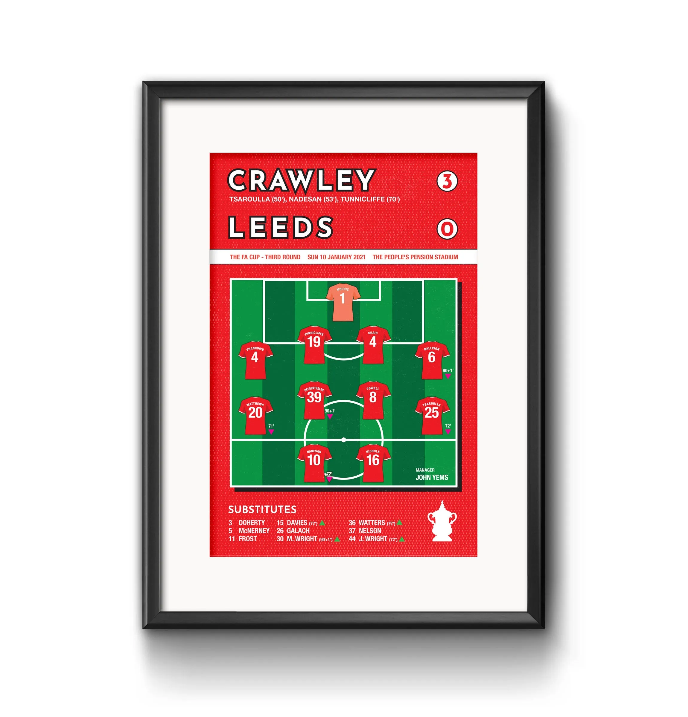 Crawley FA Cup Print