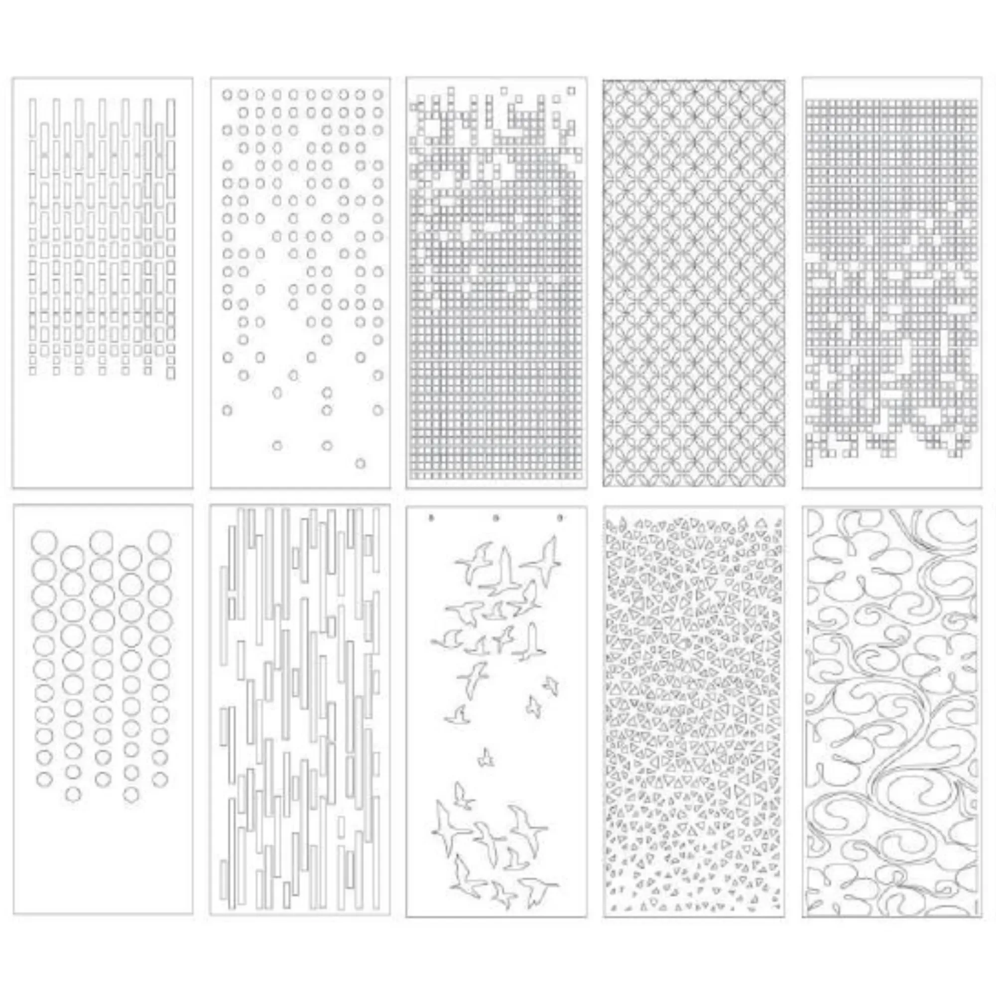 Cut-Out Polyester Fiber Acoustic Panels 48"x96" (2 Pack)