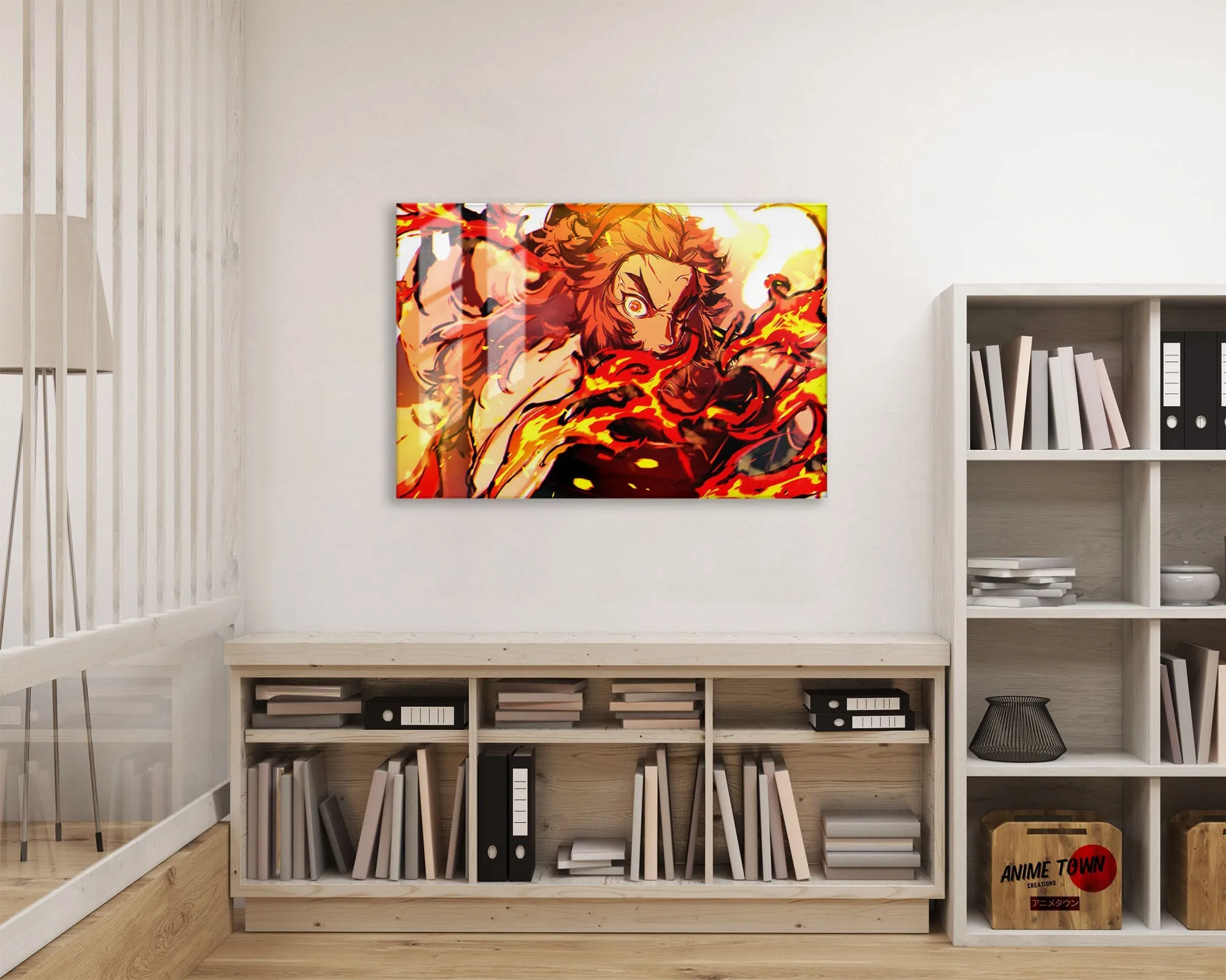 Demon Slayer Rengoku Flames Metal Poster