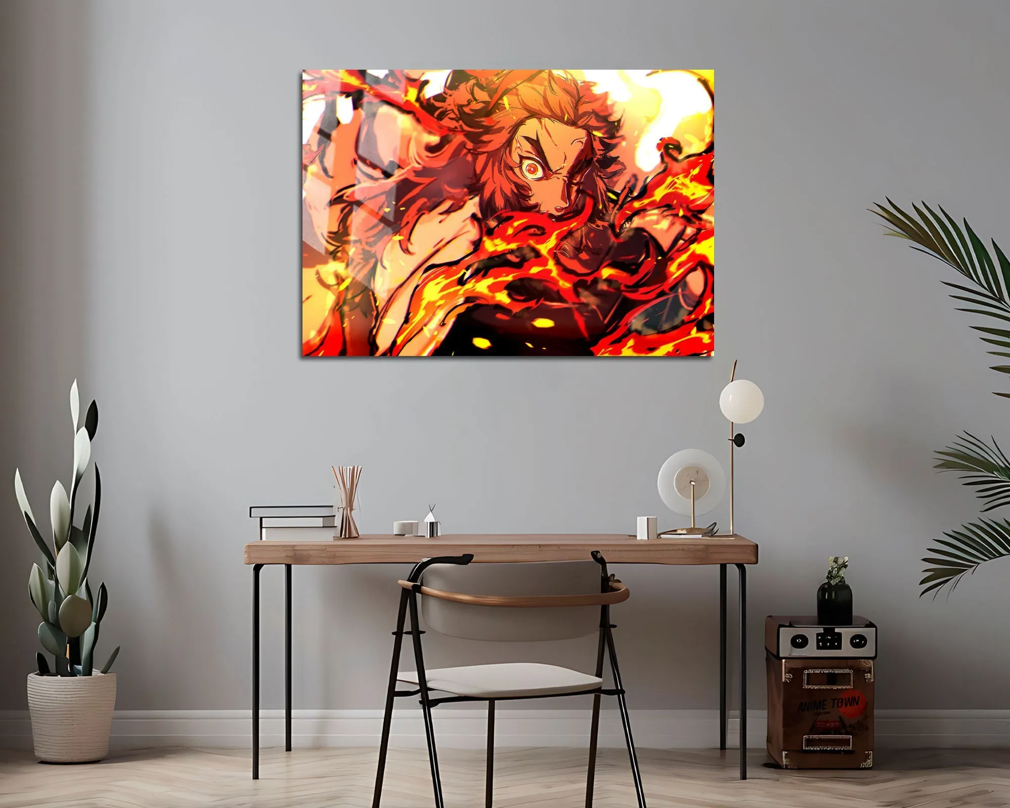 Demon Slayer Rengoku Flames Metal Poster