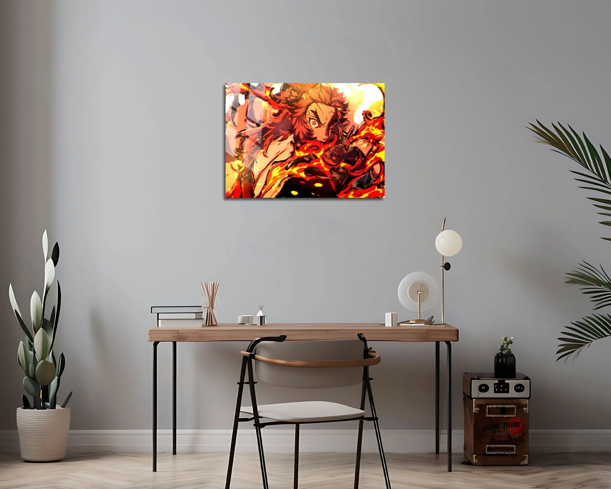 Demon Slayer Rengoku Flames Metal Poster