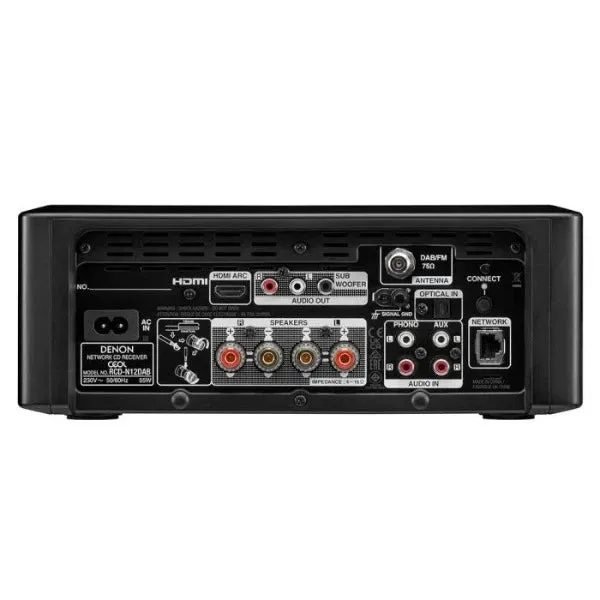 Denon CEOL RCD-N12 DAB  Hi-Fi System & Monitor Audio Bronze 50 Speakers Pair Black