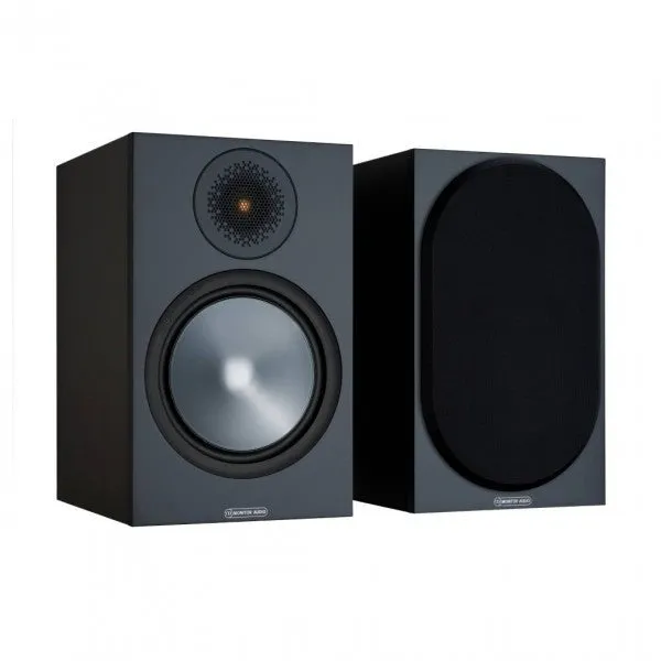 Denon CEOL RCD-N12 DAB  Hi-Fi System & Monitor Audio Bronze 50 Speakers Pair Black