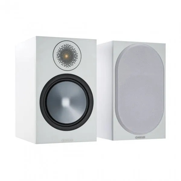 Denon CEOL RCD-N12 DAB  Hi-Fi System & Monitor Audio Bronze 50 Speakers Pair White