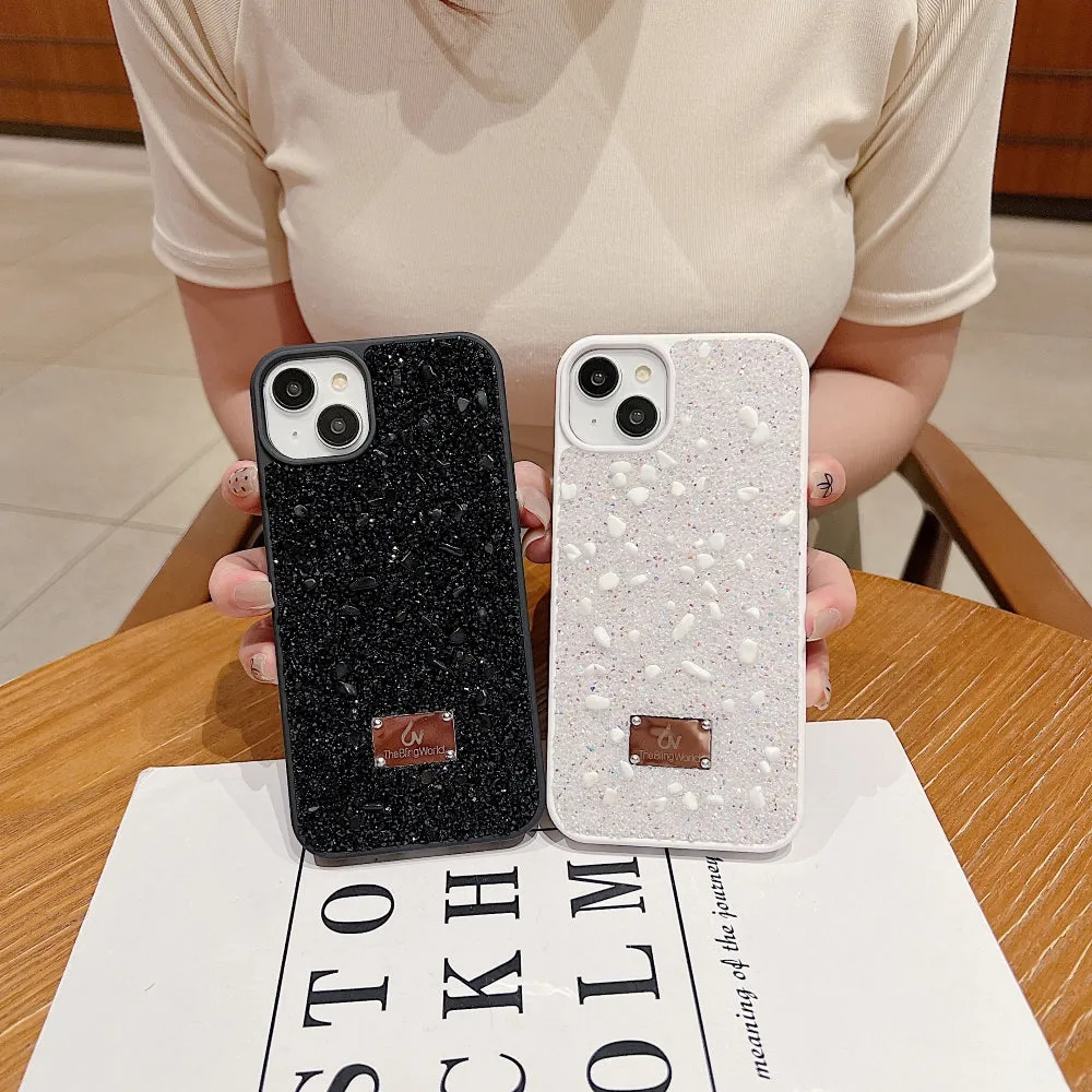 Diamond Studded Pattern Glittery Phone Case - iPhone 14 Plus