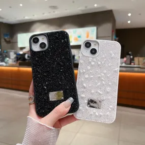 Diamond Studded Pattern Glittery Phone Case - iPhone 14