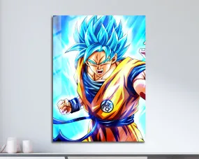Dragon Ball Goku Super Saiyan Blue Metal Poster