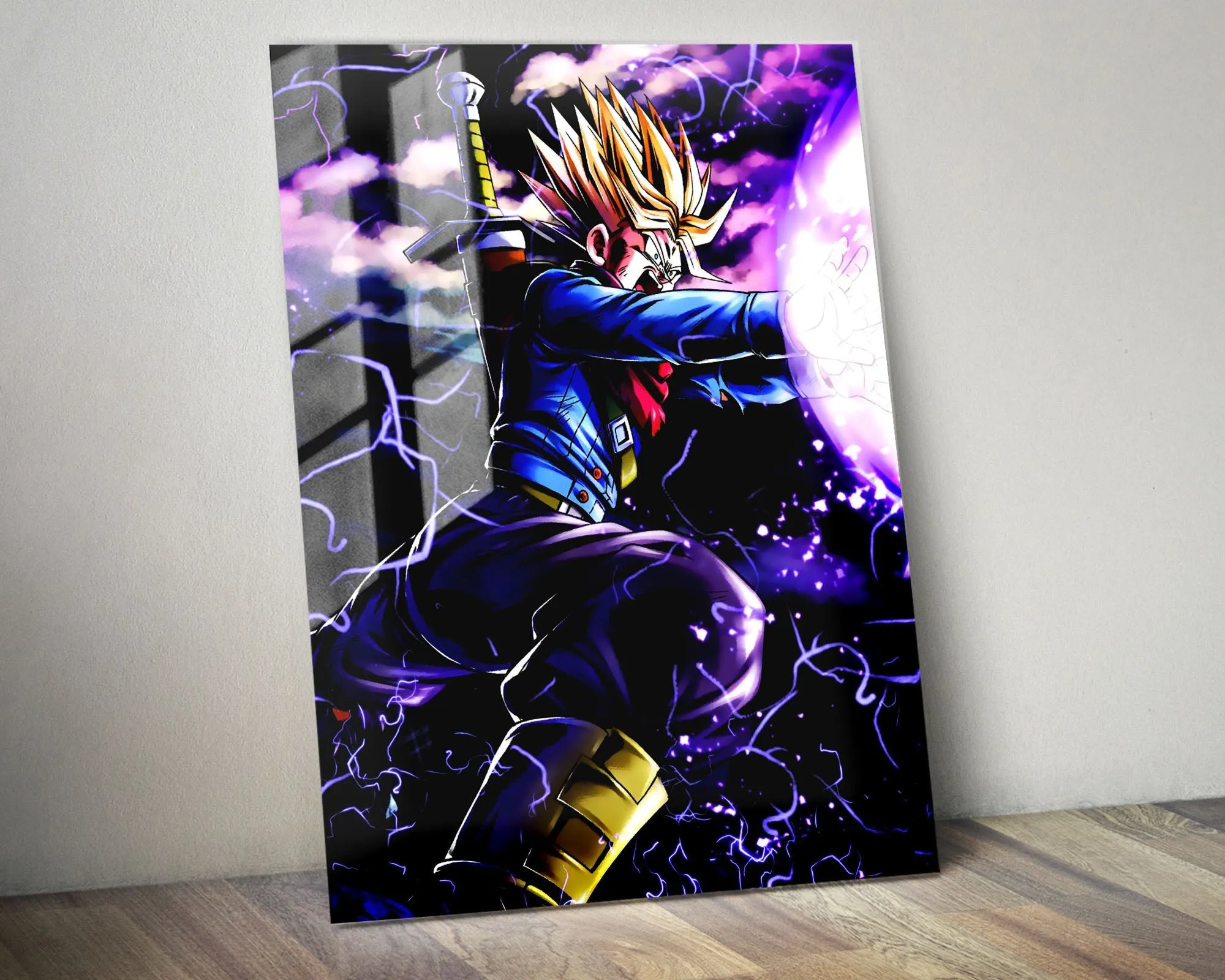 Dragon Ball Trunks Blast Metal Poster