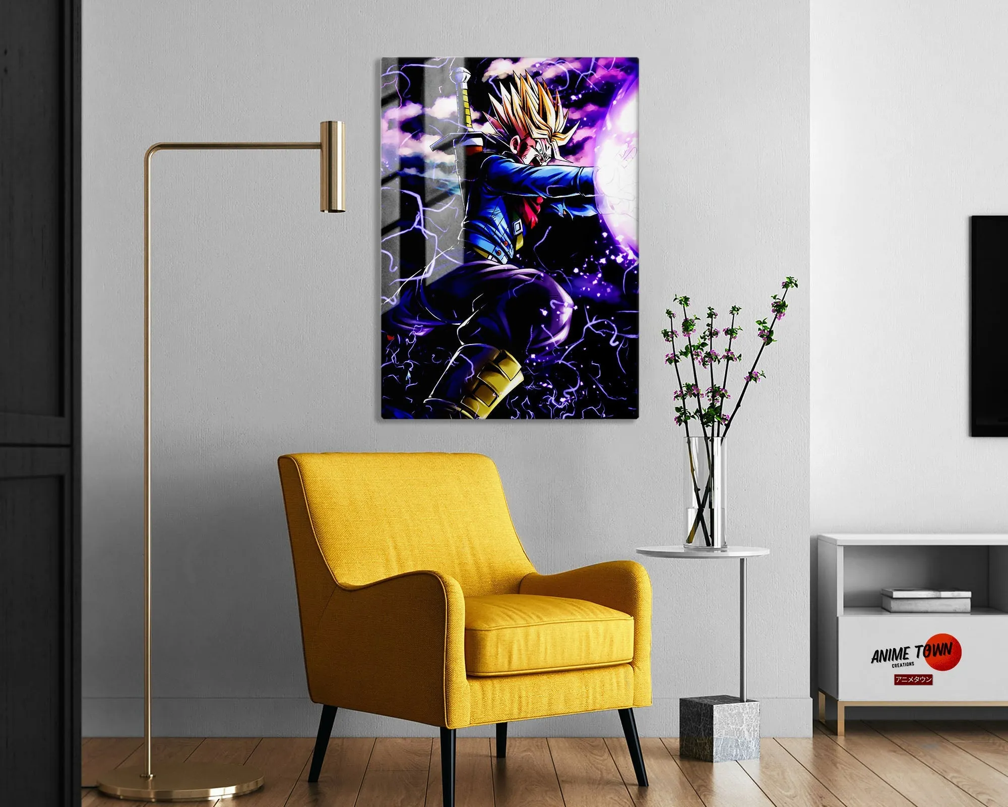 Dragon Ball Trunks Blast Metal Poster