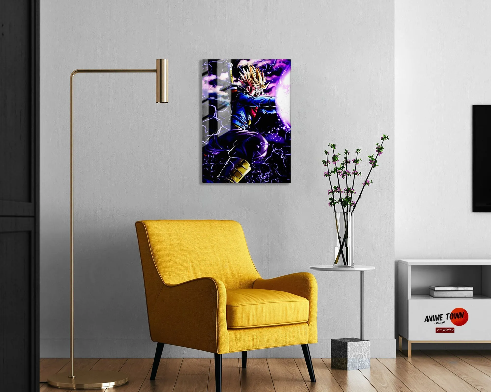 Dragon Ball Trunks Blast Metal Poster