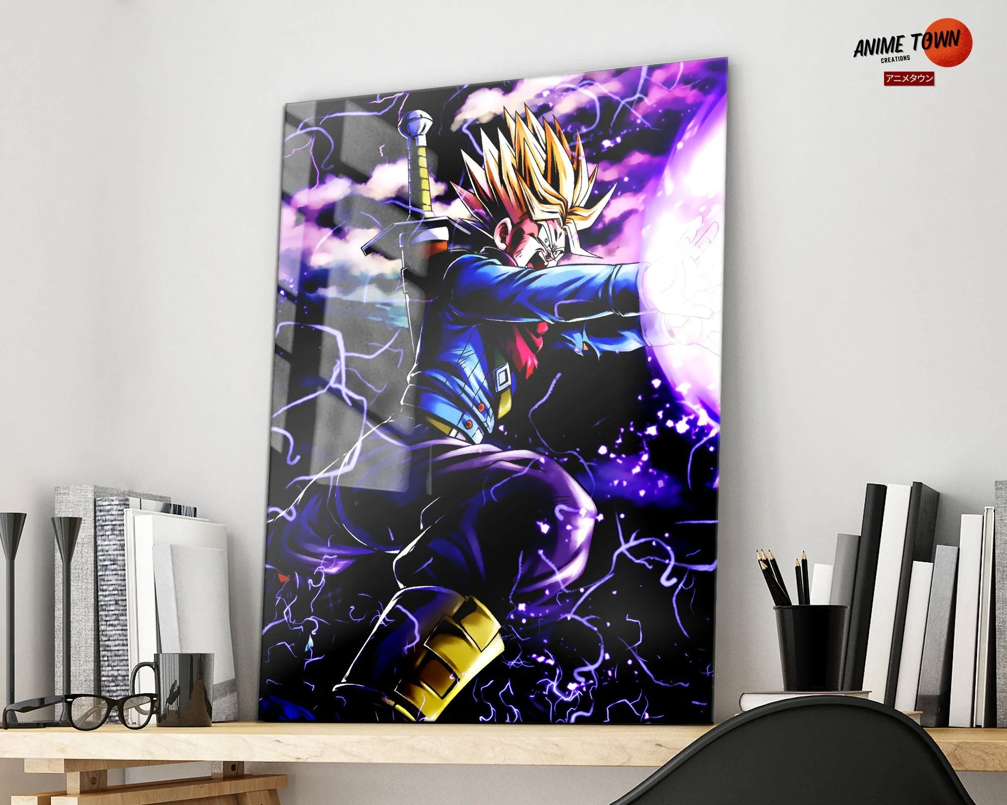 Dragon Ball Trunks Blast Metal Poster