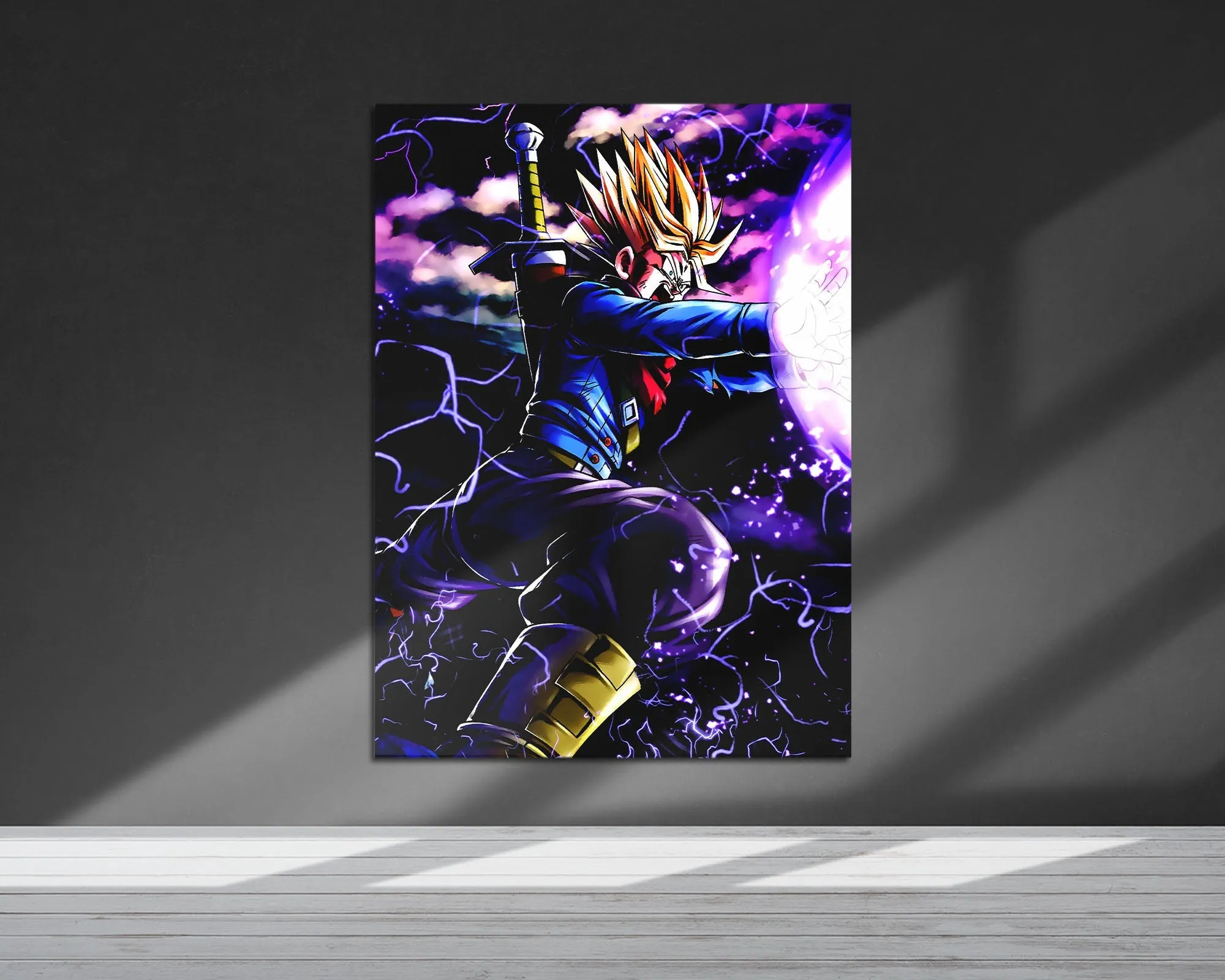 Dragon Ball Trunks Blast Metal Poster