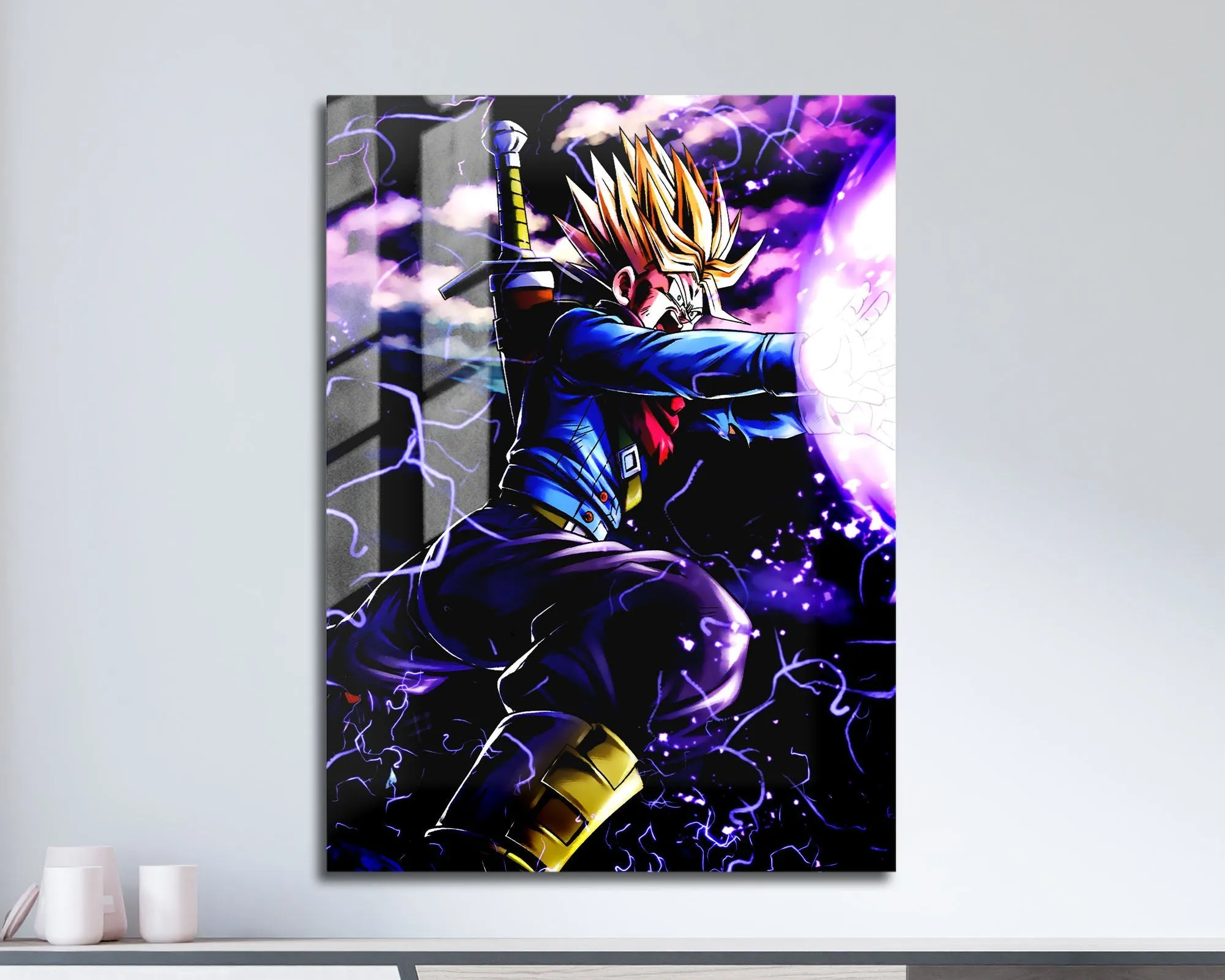Dragon Ball Trunks Blast Metal Poster