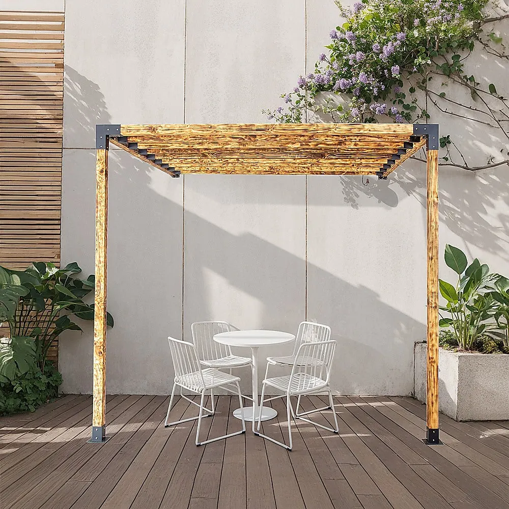 Durable Steel Pergola Brackets DIY Kits for Wood, 16 Link Brackets