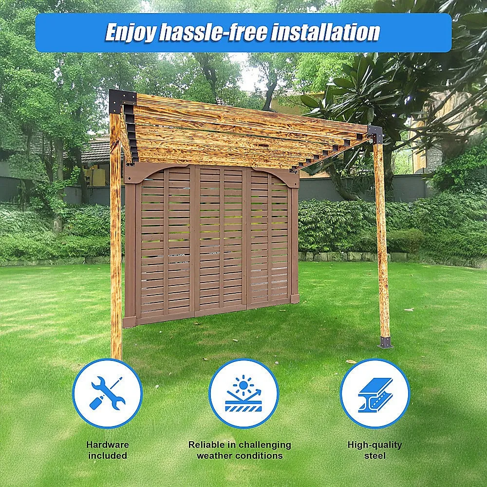 Durable Steel Pergola Brackets DIY Kits for Wood, 16 Link Brackets