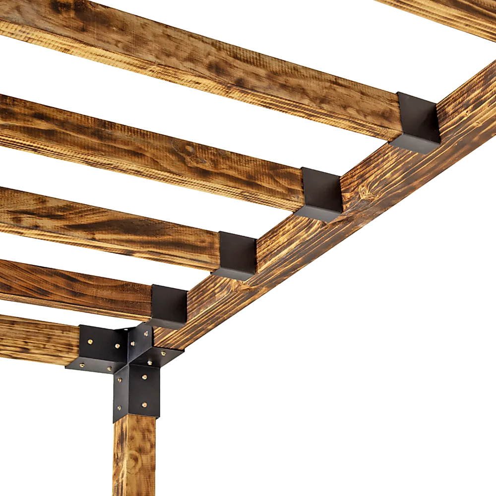 Durable Steel Pergola Brackets DIY Kits for Wood, 16 Link Brackets