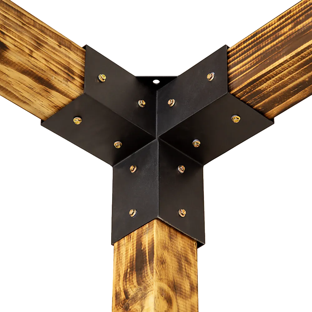 Durable Steel Pergola Brackets DIY Kits for Wood, 16 Link Brackets