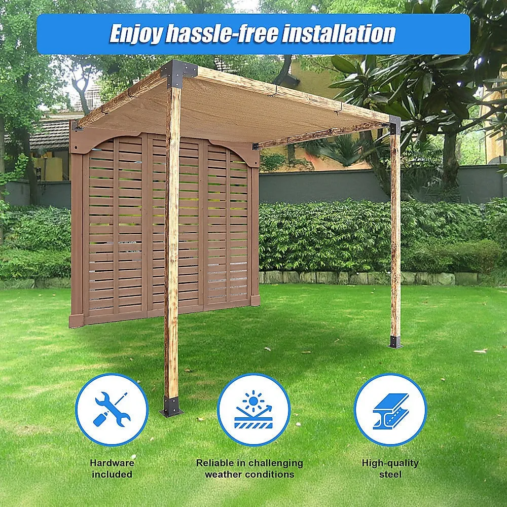 Durable Steel Pergola Brackets Kit with Coffee Screen