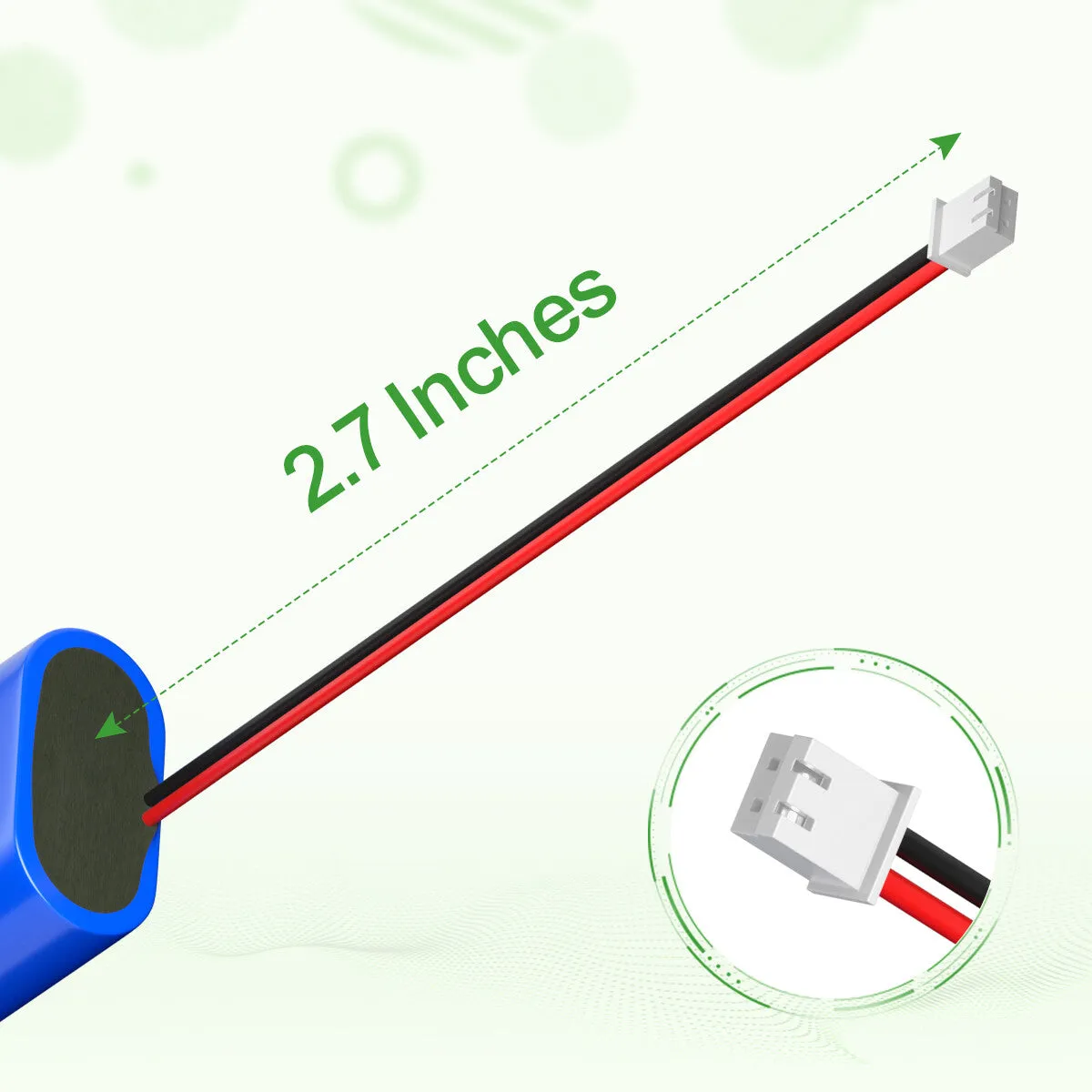EBL 7.4V 2200mAh Lithium Rechargeable Battery for Electronics Toys