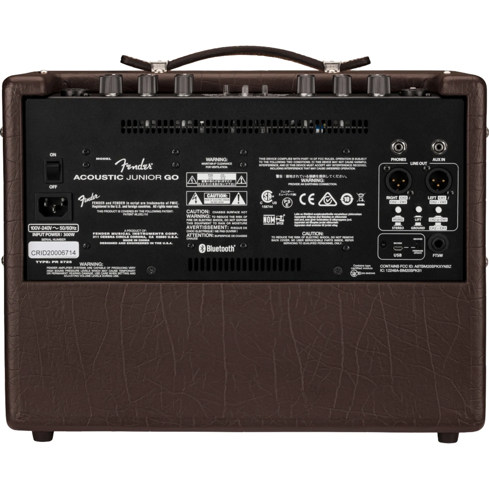 Fender Acoustic Junior GO 120V Amplifier, Dark Brown