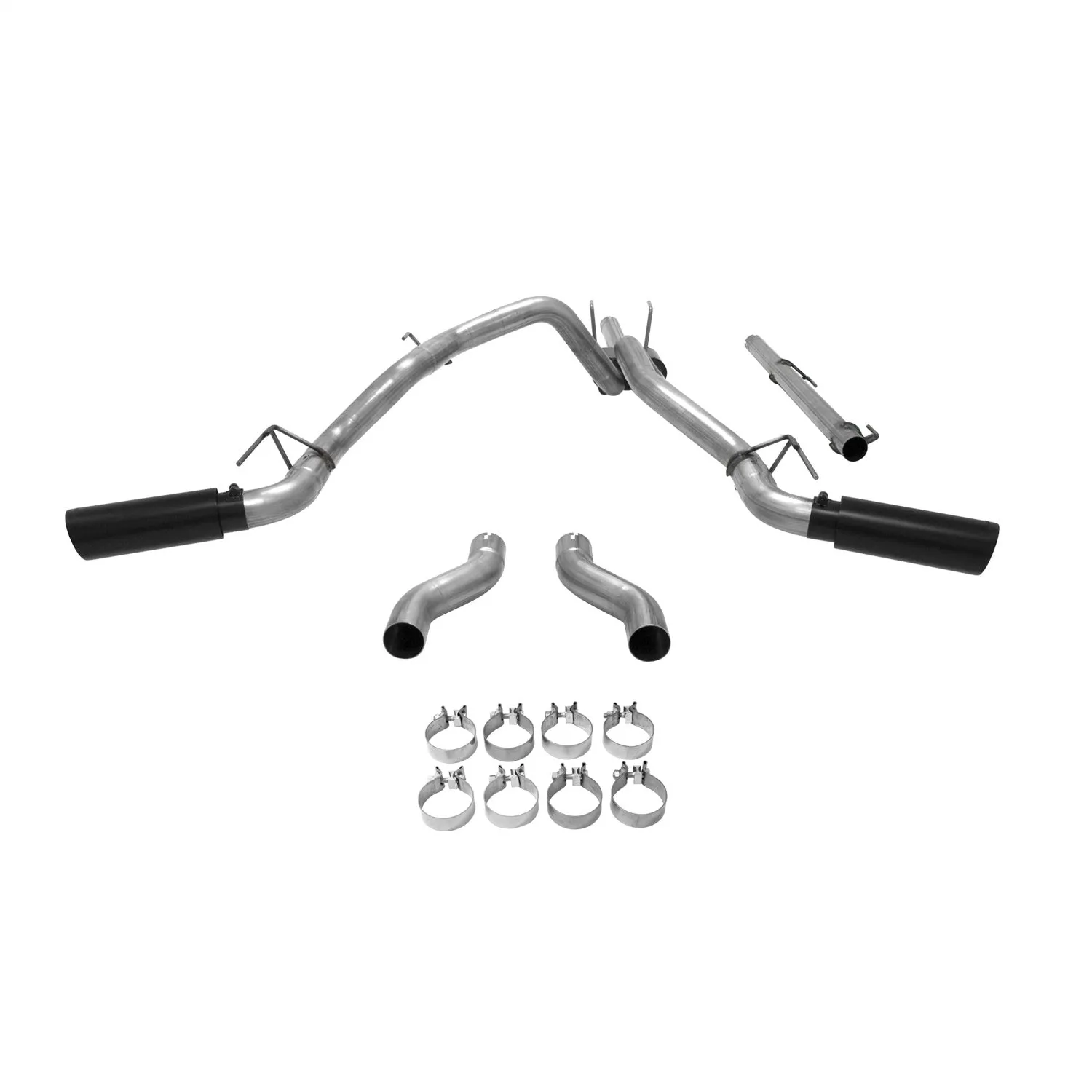 Flowmaster Outlaw Cat-Back Exhaust System - 3 in Tailpipe - 4 in Tips - Black / Natural - Dodge Ram Fullsize Truck 2009-21