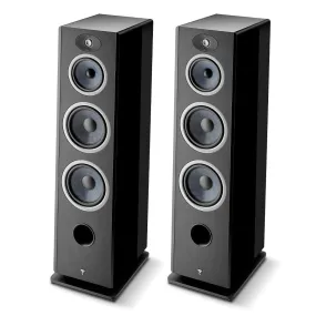 Focal Vestia No.4 Bass-Reflex 3-Way Floorstanding Loudspeaker with 2 8 inch Woofers - Pair (Black High Gloss)