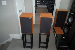 Harbeth 30.1 loudspeakers with matching stands (cherry wood)