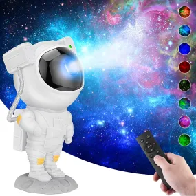 HIVAGI® Astronaut Star Projector Night Light - LED Nebula Lamp with Remote Control and Timer for Kids Room.